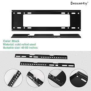 FIXER 40'’- 80'’ TV Wall Bracket And Mount - Black
