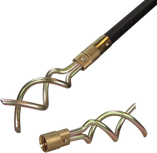 FIXER FAIDRSET 12 Drain Rod Set 9M (30ft) 10 x Rods, plunger, worm. Brass Rod Commenters
