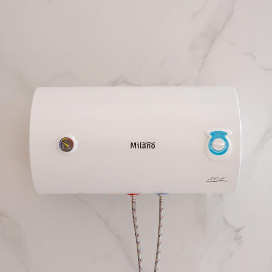 Milano Horizontal Electric Water Heater 50 L – Sleek Design & 7‑Year Warranty