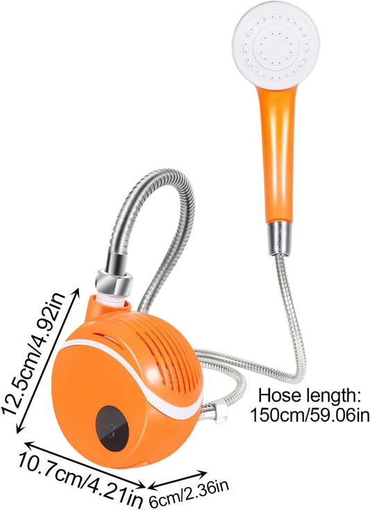 Rechargeable Portable Camping Shower with LED Temperature Display, Waterproof Outdoor Shower Pump for Camping, RV, Travel & Pet Washing