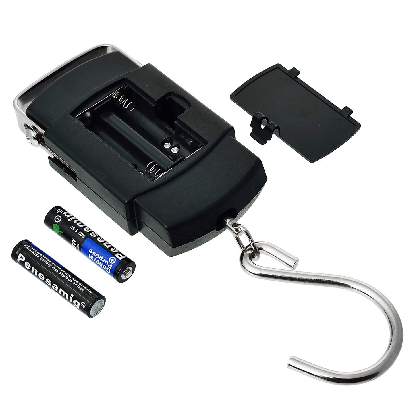 FIXER Electronic Portable Fishing Hook Type Digital LED Screen Luggage Weighing Scale, 50 kg Digital Weighing Scale (Black