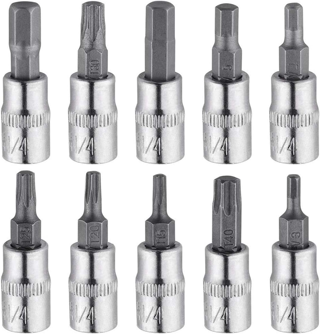 FIXER Wrench Socket Tool Bit Set HEX Bit Socket Set, Metric CrV Steel, Complete 46-Piece, 1/4-Inch Drive Ratchet Handle, Drive Extension Bar, Impact Universal Joint Enhanced Storage Case