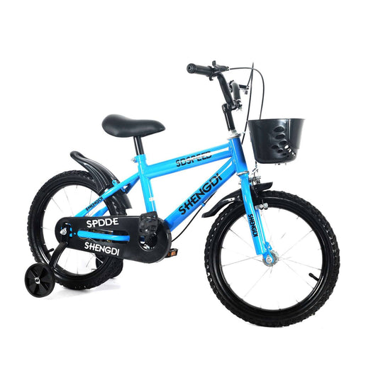 FIXER Kids Bicycle 14-Inch with Training Wheels, Basket & Adjustable Seat – Steel Frame – For Boys & Girls (Age 3+ Years)