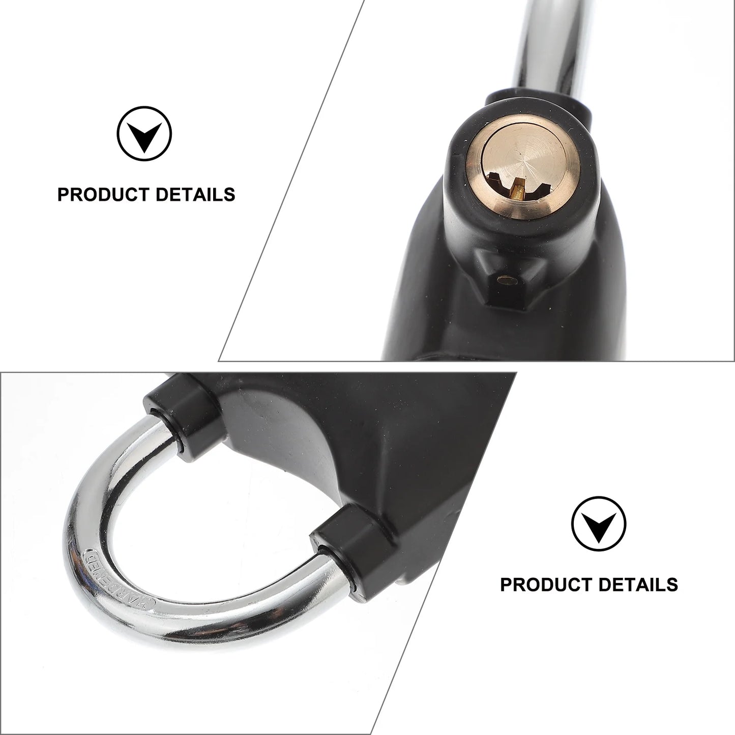 FIXER Security Alarm Lock,2Pcs Universal Security Alarm Lock Bike Alarm Lock Durable U Bike Lock (Black)