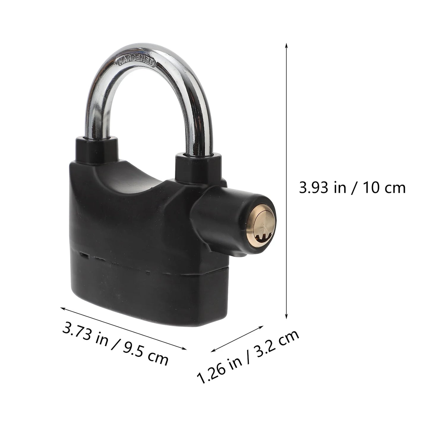 FIXER Security Alarm Lock,2Pcs Universal Security Alarm Lock Bike Alarm Lock Durable U Bike Lock (Black)