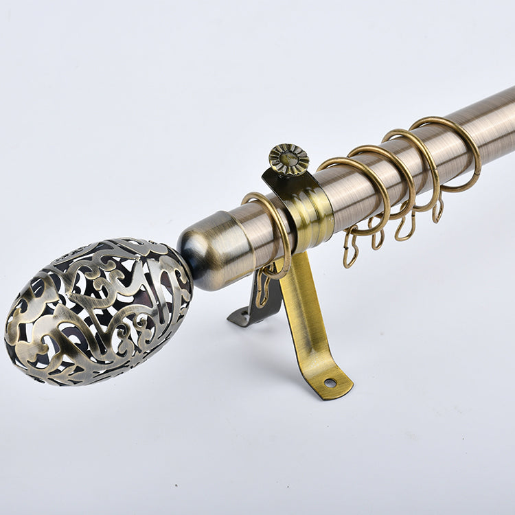 Adjustable Metal Curtain Rod with Decorative Goose Egg Finial – 2m Telescopic Pole