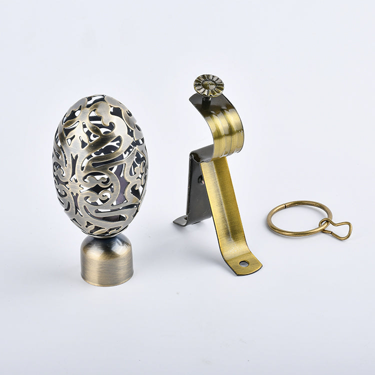 Adjustable Metal Curtain Rod with Decorative Goose Egg Finial – 2m Telescopic Pole