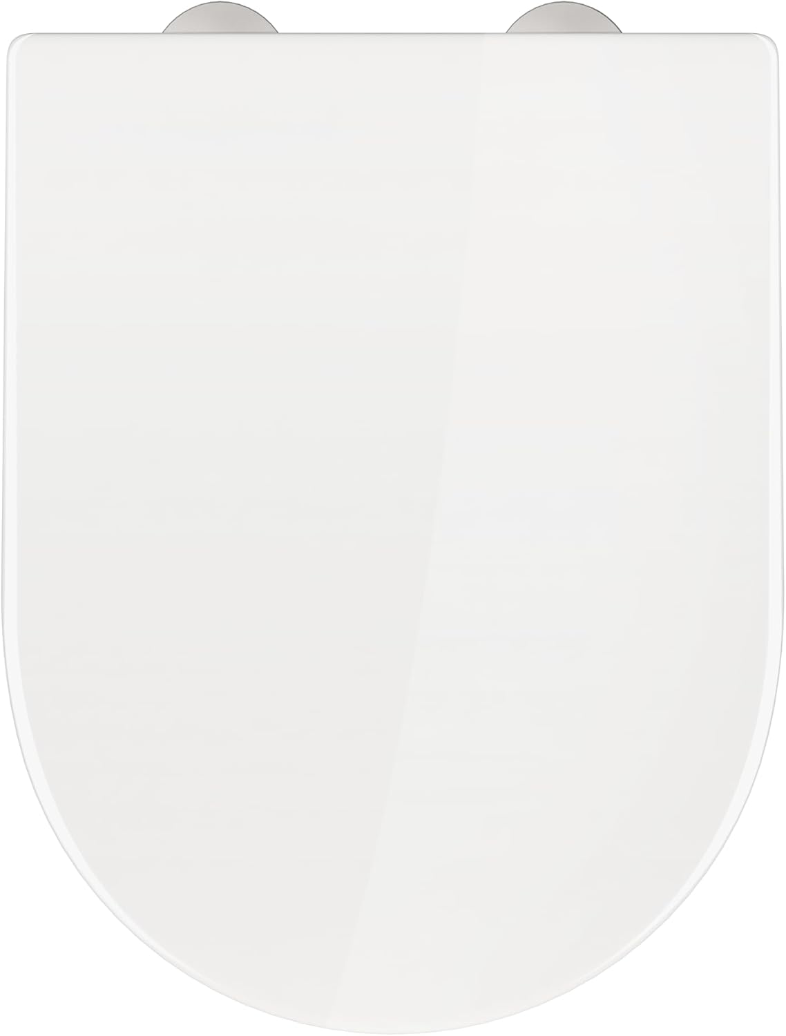 FIXER D-Shape Toilet Seat Cover Anti Bacterial Mute Loo Seat Slow Close Quick Release Hinges U Shape Soft Close Easy Cleaning Dual Fixing White Premium UF (Urea-Formaldehyde)
