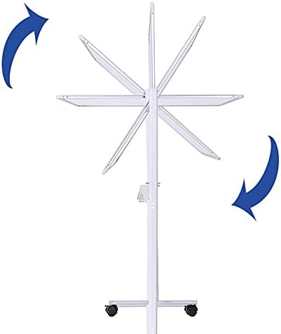 Mobile Whiteboard with Stand 90x120cm, Double Sided Magnetic Whiteboard on Wheels, Mobile Standing White Board