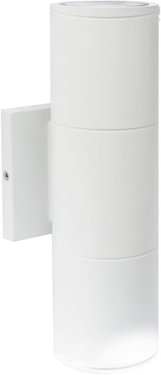 LED GU10 Aluminum Body Waterproof Outdoor Up-Down Wall Lamp – Warm White, White Body