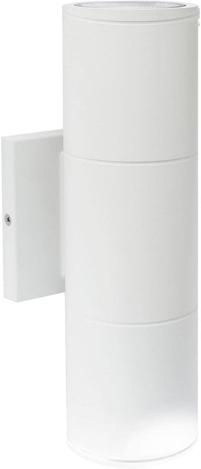 LED GU10 Aluminum Body Waterproof Outdoor Up-Down Wall Lamp – Warm White, White Body
