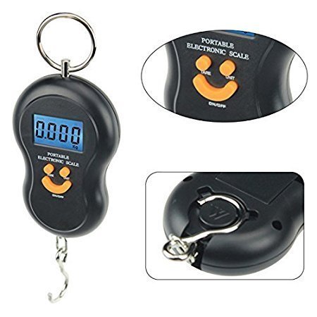 50kg/10g Luggage Weighing Scale Digital Electronic Balance Backlit LCD Display Fishing Scales with Hanging Hook