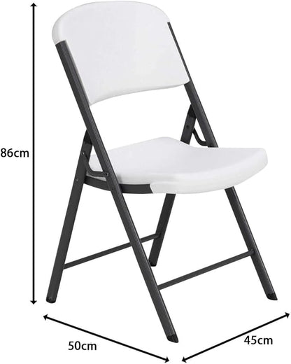 Folding Plastic Chair – Heavy-Duty, Stackable with Molded Seat & Back