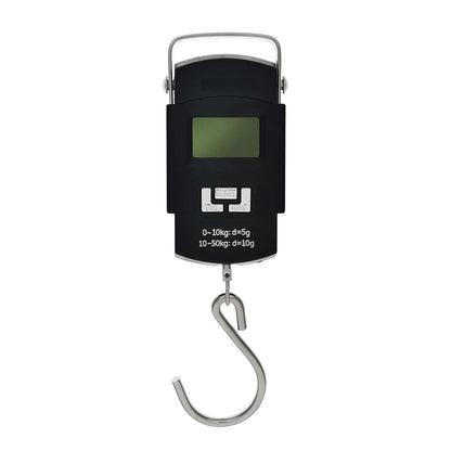 FIXER Electronic Portable Fishing Hook Type Digital LED Screen Luggage Weighing Scale, 50 kg Digital Weighing Scale (Black