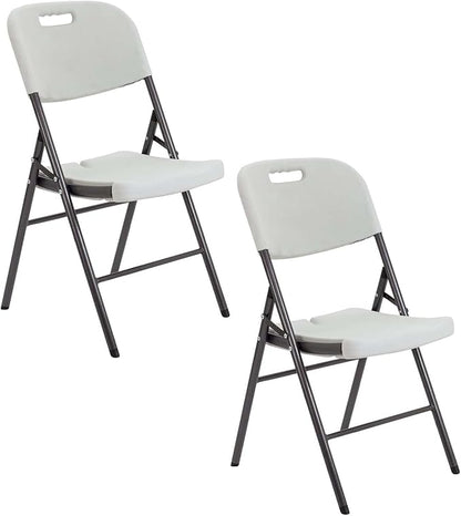 Folding Plastic Chair – Heavy-Duty, Stackable with Molded Seat & Back