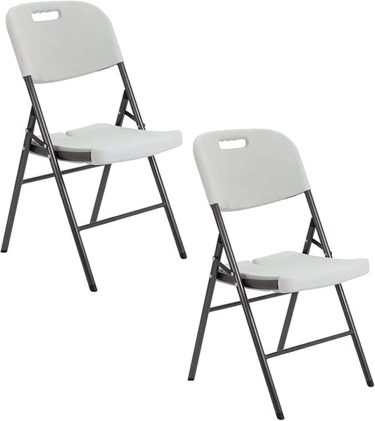 Folding Plastic Chair – Heavy-Duty, Stackable with Molded Seat & Back