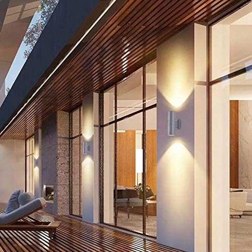 LED GU10 Aluminum Body Waterproof Outdoor Up-Down Wall Lamp – Warm White, White Body
