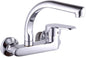 Wall-Mounted Kitchen Sink Mixer Faucet – 304 Stainless Steel | 360° Rotating Spout | Hot & Cold Water | Easy Installation
