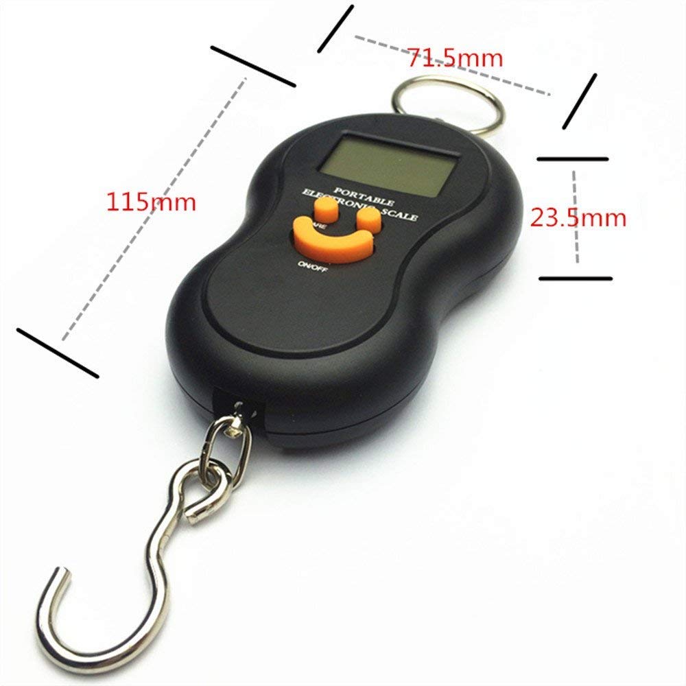 50kg/10g Luggage Weighing Scale Digital Electronic Balance Backlit LCD Display Fishing Scales with Hanging Hook