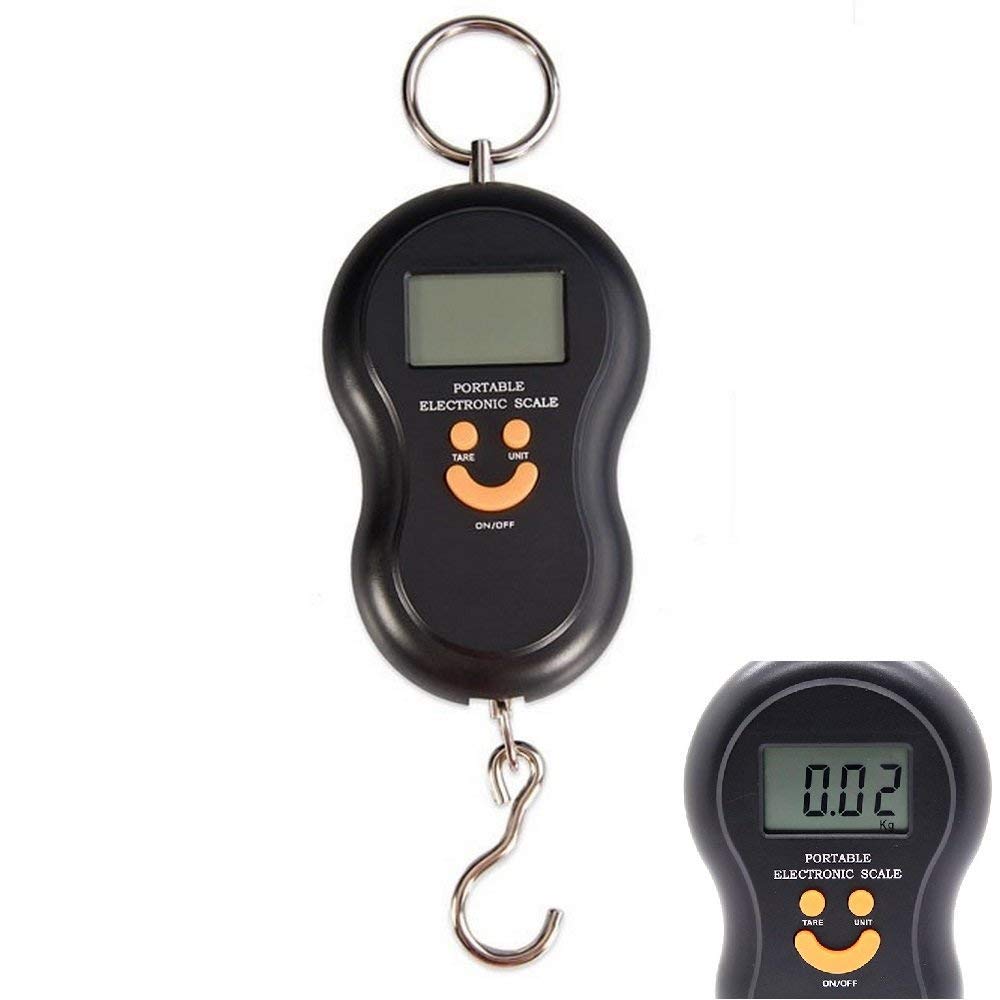 50kg/10g Luggage Weighing Scale Digital Electronic Balance Backlit LCD Display Fishing Scales with Hanging Hook