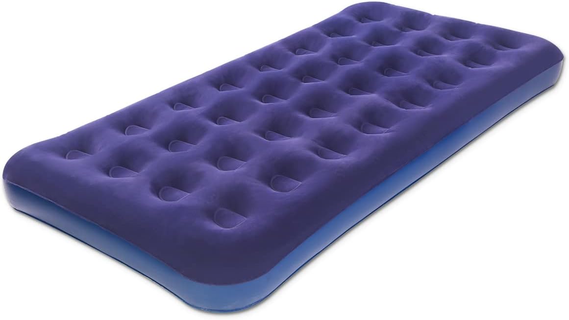 Twin Size Inflatable Air Mattress – Portable Blow‑Up Guest Bed with Built‑in Pump