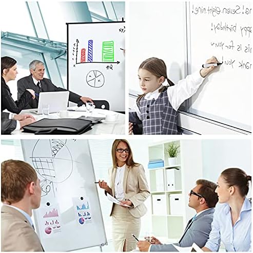 Mobile Whiteboard with Stand 90x120cm, Double Sided Magnetic Whiteboard on Wheels, Mobile Standing White Board