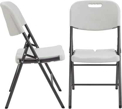 Folding Plastic Chair – Heavy-Duty, Stackable with Molded Seat & Back