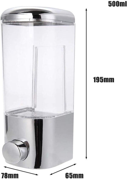 Universal Wall-Mounted Liquid Soap & Sanitizer Dispenser – Space-Saving Hygiene Solution 500ML