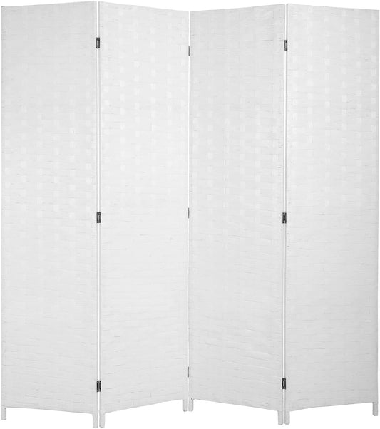 Fixer Foldable & Movable Hand-Woven Room Divider [200 x 180 cm] – Stretch Partition for Office, Bedroom, Living Room, Hotel Wall