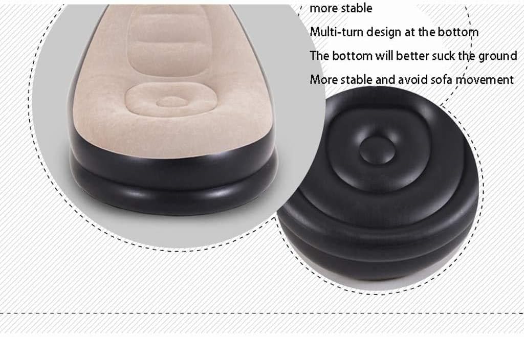 Inflatable Chair Sofa with Foot Stool, Blow Up Lounge Chair, Portable Beach Seat for Outdoor Seating Camping Travel