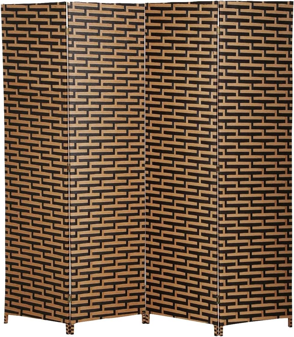 Fixer Foldable & Movable Hand-Woven Room Divider [200 x 180 cm] – Stretch Partition for Office, Bedroom, Living Room, Hotel Wall
