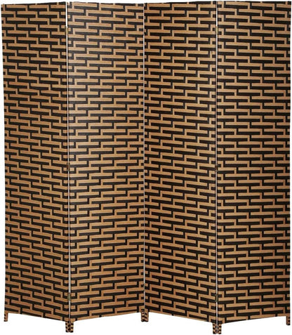 Fixer Foldable & Movable Hand-Woven Room Divider [200 x 180 cm] – Stretch Partition for Office, Bedroom, Living Room, Hotel Wall