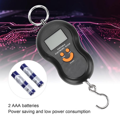 50kg/10g Luggage Weighing Scale Digital Electronic Balance Backlit LCD Display Fishing Scales with Hanging Hook
