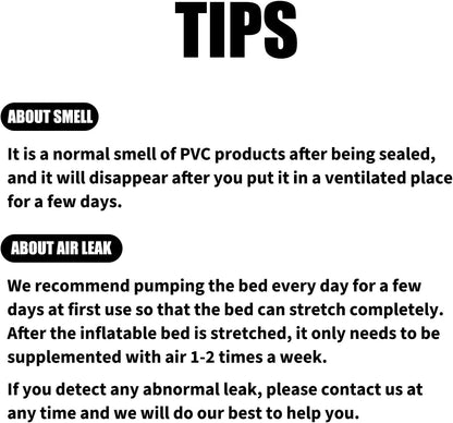 Twin Size Inflatable Air Mattress – Portable Blow‑Up Guest Bed with Built‑in Pump