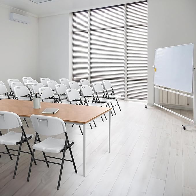 Folding Plastic Chair – Heavy-Duty, Stackable with Molded Seat & Back