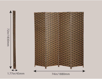 Fixer Foldable & Movable Hand-Woven Room Divider [200 x 180 cm] – Stretch Partition for Office, Bedroom, Living Room, Hotel Wall