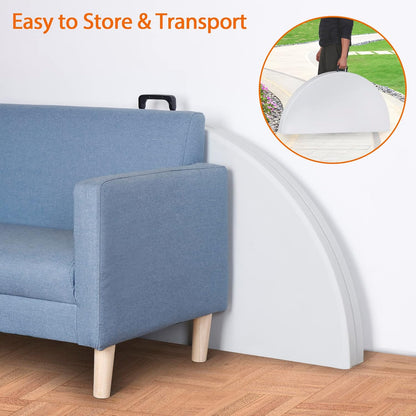 Round All-Occasion Plastic Folding Event Table, Foldable Portable Banquet Table for Indoor | Outdoor Events | White | DIA 150 * 75cm