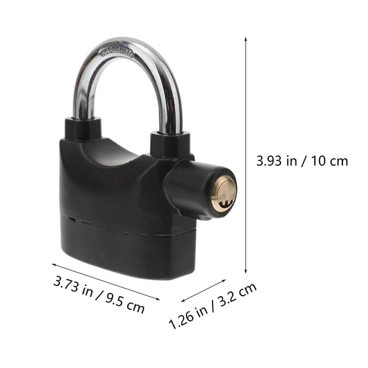 FIXER Security Alarm Lock,2Pcs Universal Security Alarm Lock Bike Alarm Lock Durable U Bike Lock (Black)