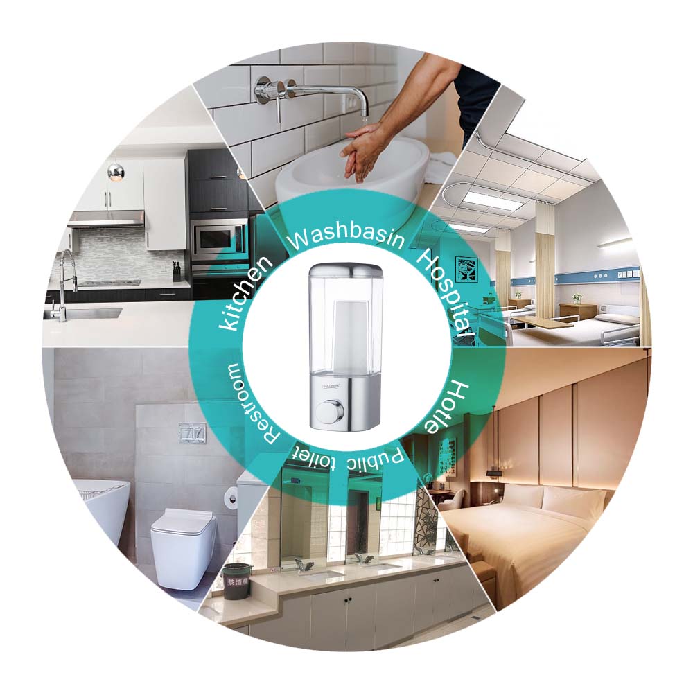 Universal Wall-Mounted Liquid Soap & Sanitizer Dispenser – Space-Saving Hygiene Solution 500ML