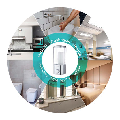 Universal Wall-Mounted Liquid Soap & Sanitizer Dispenser – Space-Saving Hygiene Solution 500ML