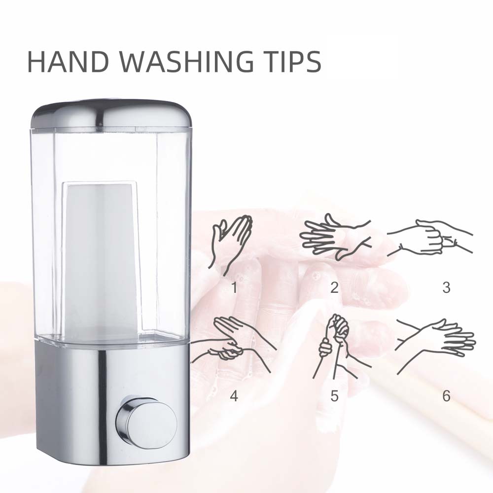 Universal Wall-Mounted Liquid Soap & Sanitizer Dispenser – Space-Saving Hygiene Solution 500ML