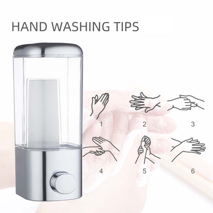 Universal Wall-Mounted Liquid Soap & Sanitizer Dispenser – Space-Saving Hygiene Solution 500ML