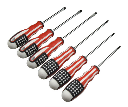 6-Piece Screwdriver Set – High-Carbon Steel Phillips & Flat Head with Anti-Slip Handle