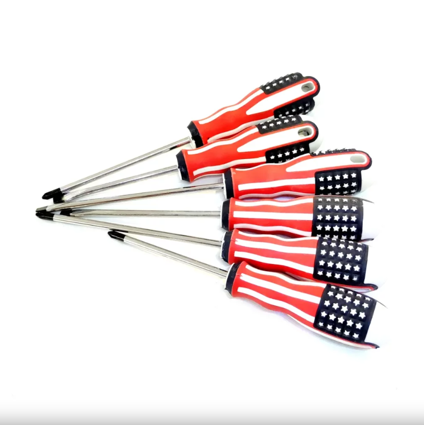 6-Piece Screwdriver Set – High-Carbon Steel Phillips & Flat Head with Anti-Slip Handle