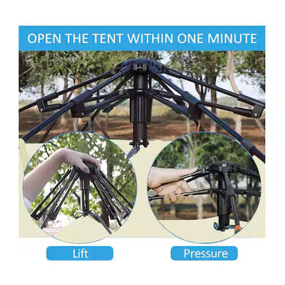 Automatic Pop-Up Camping Tent for 4–5 People – Hydraulic Quick Setup, Waterproof, UV-Proof & Portable Family Tent